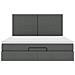 Struttura Letto Pouf con Materasso 160x200 cm in Tessuto - Foto miniatura 8