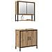 Set di mobili per bagno 2 pezzi in legno ingegnerizzato rovere artisan - Foto miniatura 3