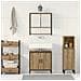 Set di mobili per bagno 2 pezzi in legno ingegnerizzato rovere artisan - Foto miniatura 4
