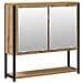 Set di mobili per bagno 2 pezzi in legno ingegnerizzato rovere artisan - Foto miniatura 5