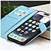 Custodia A Portafoglio Per Iphone 14 Pro Max Con Supporto E Linguetta Magnetica, Azzurro - Foto miniatura 4