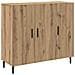 Credenza Marrone 90 x 34 x 80 cm Legno multistrato - Foto miniatura 1
