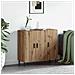 Credenza Marrone 90 x 34 x 80 cm Legno multistrato - Foto miniatura 2