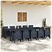 Set da Pranzo per Giardino 11 pcs Antracite Plastica - Foto miniatura 3