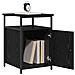 Armadio da Notte 2 pcs Rovere nero Legno multistrato - Foto miniatura 3