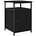 Armadio da Notte 2 pcs Rovere nero Legno multistrato - Foto miniatura 5