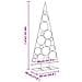 Albero di Natale Decorativo in Metallo Nero 180 cm - Foto miniatura 7