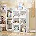 Sobuy Libreria Montessori Per Bambini Con 9 Scomparti Scaffale Portagiochi Bianco - Foto miniatura 4