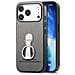 Custodia In Pelle Pu Grigia Compatibile Con Iphone 17 Air Con Anello Girevole A 360° - Foto miniatura 1