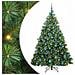Albero di Natale artificiale con 300 LED Verde 180 cm PE e PVC - Foto miniatura 1