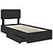 Letto con Contenitore Nero 90 x 190 cm Legno multistrato - Foto miniatura 5