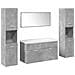 Set Mobili da Bagno 5 pz Grigio Cemento in Legno Multistrato - Foto miniatura 1