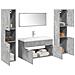 Set Mobili da Bagno 5 pz Grigio Cemento in Legno Multistrato - Foto miniatura 2