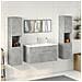 Set Mobili da Bagno 5 pz Grigio Cemento in Legno Multistrato - Foto miniatura 3