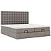 Struttura Letto Pouf con Materassi Tortora 180x200cm in Tessuto - Foto miniatura 7