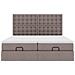 Struttura Letto Pouf con Materassi Tortora 180x200cm in Tessuto - Foto miniatura 8