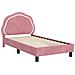 Struttura letto bambini con testata Rosa 80 x 160 cm Velluto - Foto miniatura 4