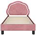 Struttura letto bambini con testata Rosa 80 x 160 cm Velluto - Foto miniatura 5