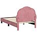Struttura letto bambini con testata Rosa 80 x 160 cm Velluto - Foto miniatura 7