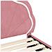 Struttura letto bambini con testata Rosa 80 x 160 cm Velluto - Foto miniatura 8