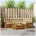 Set di divani da esterno con cuscino 5 pcs Naturale e Beige - Foto miniatura 2