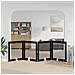Cancello per cani con supporti 4 pcs Rovere Nero 100 x 100 cm - Foto miniatura 3