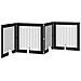 Cancello per cani con supporti 4 pcs Rovere Nero 100 x 100 cm - Foto miniatura 4