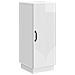 Credenza Bianco Lucido 33 x 34,5 x 87 cm Legno ingegnerizzato - Foto miniatura 1