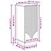 Credenza Bianco Lucido 33 x 34,5 x 87 cm Legno ingegnerizzato - Foto miniatura 9