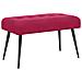 Panchina con bottoni imbottiti Rosso Vino 80 x 40 x 46 cm - Foto miniatura 1