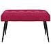 Panchina con bottoni imbottiti Rosso Vino 80 x 40 x 46 cm - Foto miniatura 4