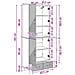 Set di armadi 2 pcs 66 x 34,5 x 95 cm Legno ingegnerizzato - Foto miniatura 9