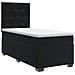 Letto box spring con materasso Nero 80 x 200 cm Velluto - Foto miniatura 1