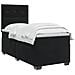 Letto box spring con materasso Nero 80 x 200 cm Velluto - Foto miniatura 3