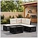 Set Divano da Giardino 6 pz Nero polyrattan - Foto miniatura 8