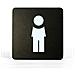 Segnaletica Targa Wc Bagno Uomo Pittogrammi 16X16 Con Adesivo - Foto miniatura 1