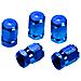 Tappi Coprivalvola Alluminio Blu Universale Auto Moto Tuning Ruote Ricambio 649 - Foto miniatura 1