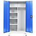 Armadietto Con 2 Ante In Metallo 90x40x180 Cm Grigio E Blu - Foto miniatura 5