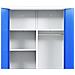 Armadietto Con 2 Ante In Metallo 90x40x180 Cm Grigio E Blu - Foto miniatura 6