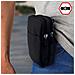 Borsello Cintura Smartphone Passante Cintura Moschettone Tracolla 2 Tasche Nero - Foto miniatura 2