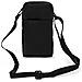 Borsello Cintura Smartphone Passante Cintura Moschettone Tracolla 2 Tasche Nero - Foto miniatura 1