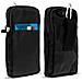 Borsello Cintura Smartphone Passante Cintura Moschettone Tracolla 2 Tasche Nero - Foto miniatura 5
