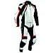 Tuta Pelle Moto Racing Pista Sport 2 Pezzi Divisibile Giacca Pantalone Rosso 52 - Foto miniatura 1