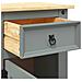 Comodino in Legno di Pino Messicano Corona Grigio 53x39x67 cm - Foto miniatura 3