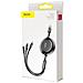 Cavo D'oro Loop 3-in-1 Cavo Dati Usb Per Elastico M + L + T 3.5a, 1,2 M Nero (camlt-jh01)  - Foto miniatura 1