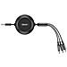Cavo D'oro Loop 3-in-1 Cavo Dati Usb Per Elastico M + L + T 3.5a, 1,2 M Nero (camlt-jh01)  - Foto miniatura 2