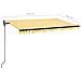 Tenda da Sole Retrattile Manuale e LED 450x300 cm Gialla Bianca - Foto miniatura 6