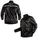 Giacca Antiacqua Tuta Cappuccio Moto Impermeabile Antipioggia Nero Xl - Foto miniatura 2