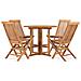 Set Da Pranzo Da Giardino 5 Pz Pieghevole In Massello Di Teak - Foto miniatura 2