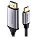 Cavo USB-C a HDMI maschio a maschio, case in alluminio, 1.5m (Gray Black)  - Foto miniatura 1